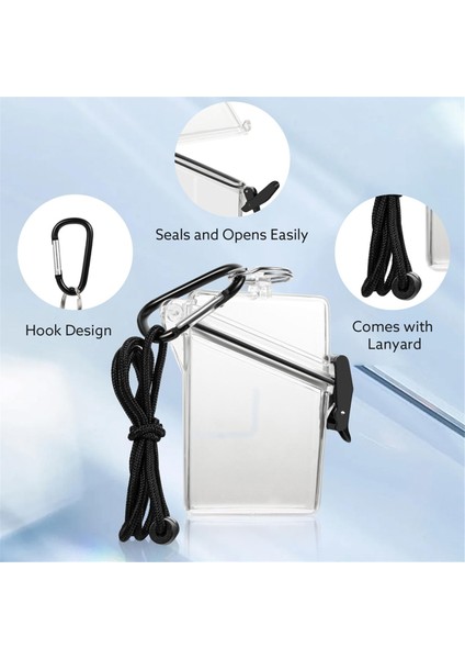 5'li Paket Su Geçirmez Kimlik Rozeti Tutucu Kılıfı Şeffaf Dikey Kimlik Kartı Tutucu (Yurt Dışından) modelleri