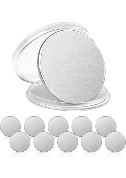 40MM Gravür Boş Madeni Paralar Gravür, Kendin Yap El Sanatları ve Rozetler Gümüş (Yurt Dışından)