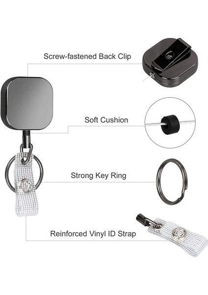 1 Adet Kare Geri Çekilebilir Hemşire Rozet Makarası Klips Rozet Tutucu (Yurt Dışından) indirimleri