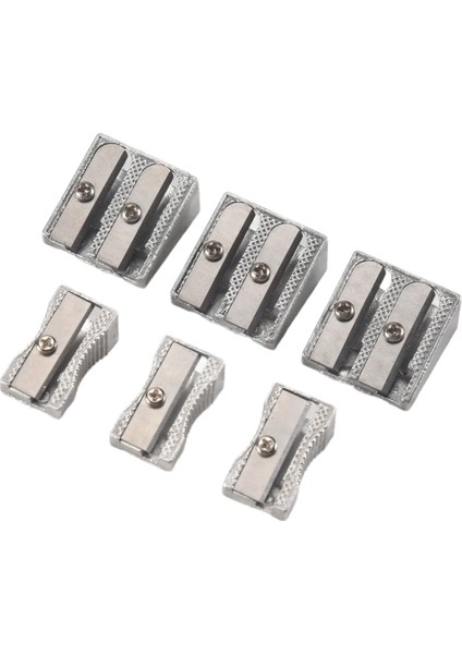 6 Adet Metal Kalemtıraş, Tek ve Çift Delikli Kalemtıraşlar (Yurt Dışından)