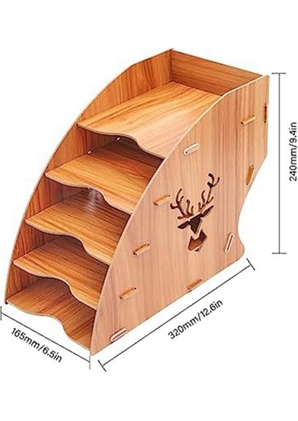 Ahşap Fatura Fatura Depolama Rafı Masaüstü Kağıt Düzenleyici Dosya Tutucu (Yurt Dışından) fiyatları