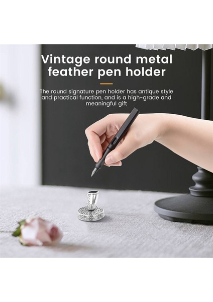 2 Adet Vintage Yuvarlak Metal Tüy Kalemlik Takılabilir Kalemlik (Yurt Dışından) indirimleri