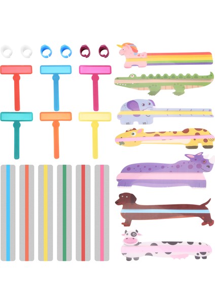 25 Parça Disleksi Çocuklar Için Okuma Şeritleri Hayvan Takip Cetvelleri (Yurt Dışından) modelleri