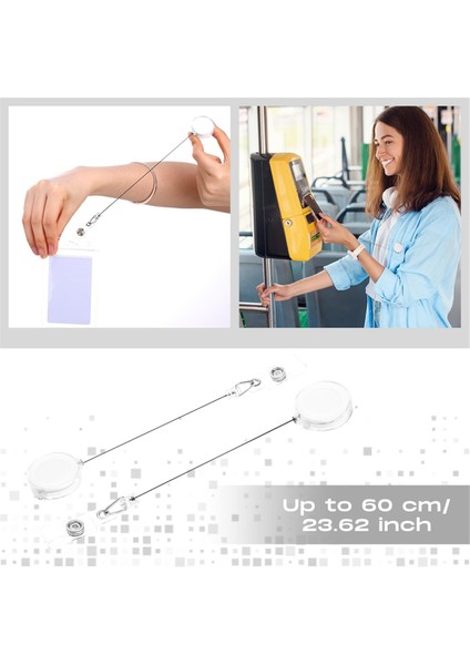 100 Adet Geri Çekilebilir Rozet Makarası Klipsleri Kimlik Kartı Tutucu Makarası, A (Yurt Dışından) fırsatları