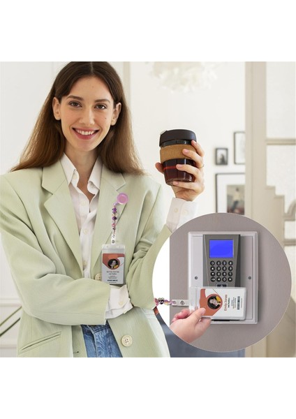 12 Set Boncuklu Geri Çekilebilir Rozet Makarası Klipsleri Kimlik Kartı Tutucu ile (Yurt Dışından) fırsatları