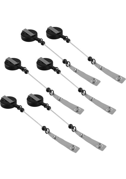 6 Adet Boncuklu Geri Çekilebilir Rozet Makarası Klips Tutucu Klipsli Dıy Hediye (Yurt Dışından) fiyatları