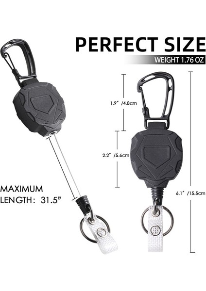 2 Paket Geri Çekilebilir Anahtarlık, Çelik Geri Çekilebilir Kordonlu Kimlik Rozeti Makarası (Yurt Dışından) indirimleri