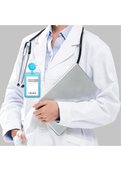 Rozet Tutucular, Sert Plastik Kayar Kimlik Rozeti Tutucu Açık Mavi (Yurt Dışından) modelleri