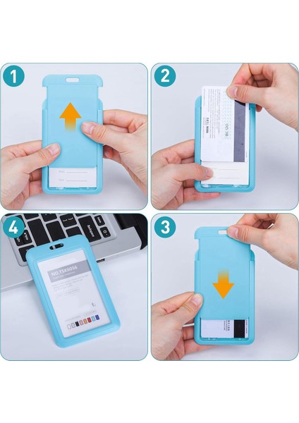 Rozet Tutucular, Sert Plastik Kayar Kimlik Rozeti Tutucu Açık Mavi (Yurt Dışından) fırsatları