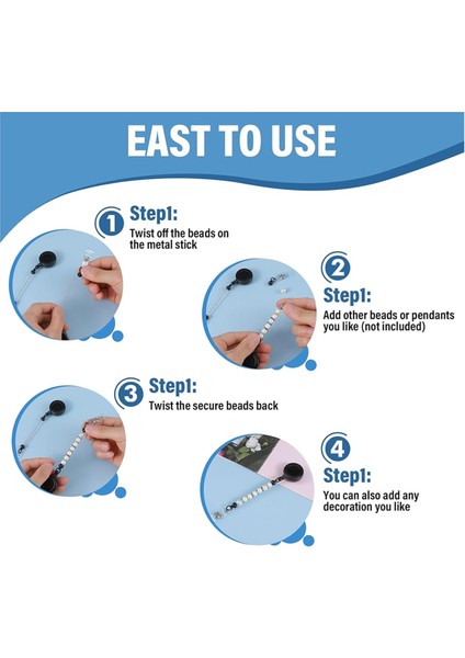 Boncuklu Rozet Makaraları, Klipsli 6 Adet Boş Kimlik Rozeti Makaraları (Yurt Dışından) indirimleri