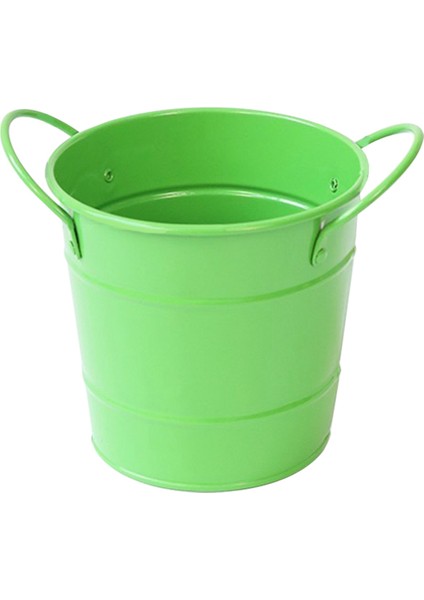 Kalemlik, Saplı Küçük Metal Kovalar Yuvarlak Kalemlik Yeşil (Yurt Dışından)