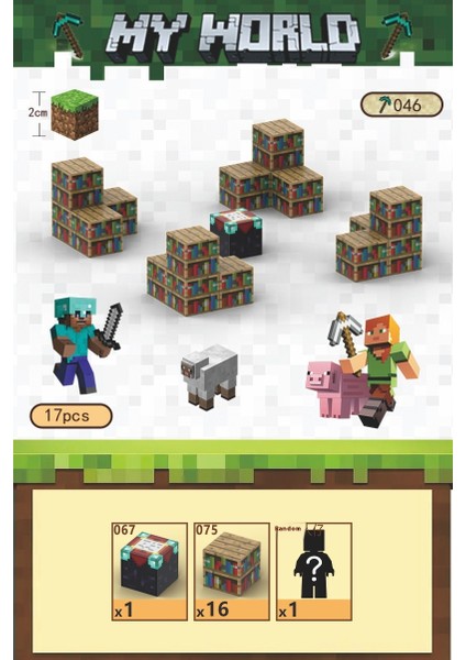 Benim Dünyam Manyetik Küp Mc Manyetik Emme Seti Mıknatıs Blokları Puzzle Yapboz Oyuncaklar (Yurt Dışından)