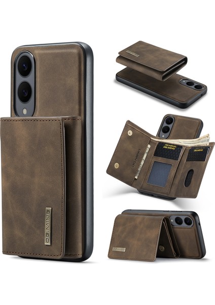 Samsung Galaxy S25 Edge Kickstand Pu Telefon Kılıfı Çıkarılabilir Cüzdan ile (Yurt Dışından)