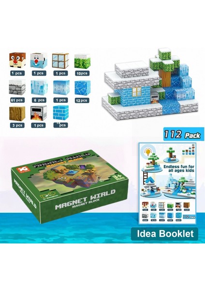 Benim Dünyam Manyetik Küp Blok Seti Model Manyetik Küp Erkek Oyuncakları Oyun Çevresel Sahne (Yurt Dışından)