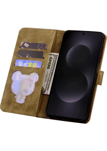 Samsung Galaxy S25 Edge Flip Stand Deri Telefon Kılıfı (Yurt Dışından)