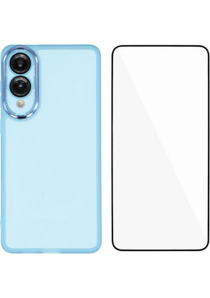 Samsung Galaxy S25 Edge Tpu Kılıf Elektrokaplama Çerçeve Arka Kapak Temperli Camlı (Yurt Dışından)