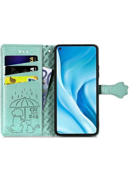 Xiaomi 11 Lite Sevimli Kedi Kabartmalı Premium Pu Deri Flip Darbeye Dayanıklı Cüzdan Manyetik Kılıf Kapağı Kart Yuvaları ile (Yurt Dışından) indirimleri