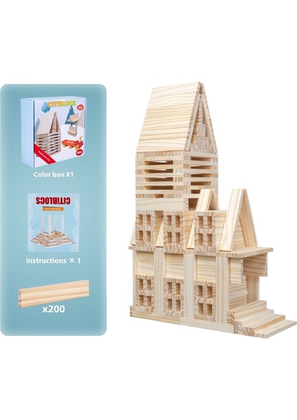 Blok Puzzle Bina Çocuk Puzzle Hediye Ebeveyn-Çocuk Erken Eğitim Ahşap Oyuncaklar Hediye (Yurt Dışından)
