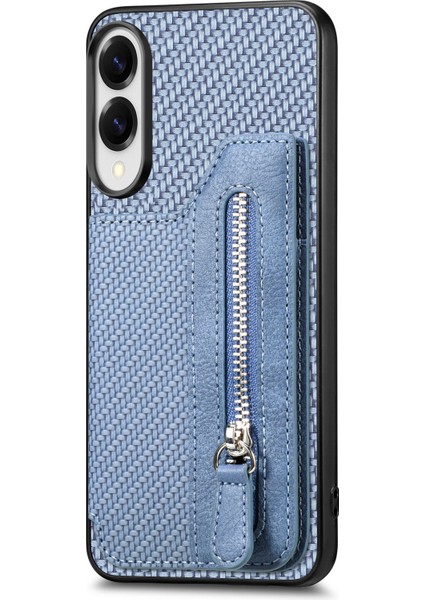 Samsung Galaxy S25 Edge Deri+Pc+Tpu Fermuarlı Cüzdan Telefon Kılıfı (Yurt Dışından)