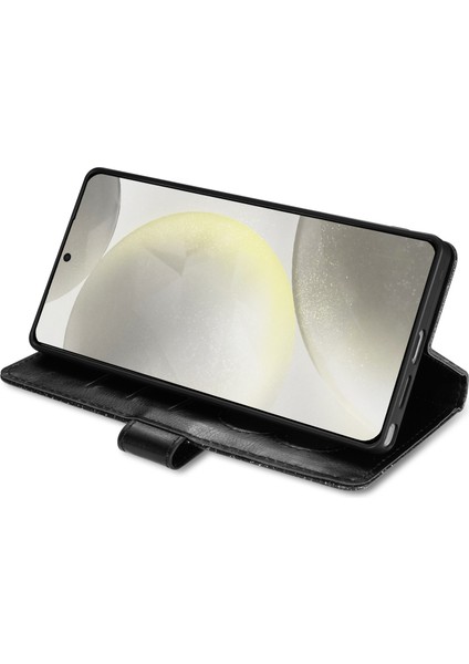 Samsung Galaxy S25 Edge Stand Kılıf Simli Telefon Deri Kapak Fermuarlı Cep (Yurt Dışından) fiyatları