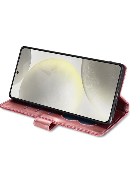 Samsung Galaxy S25 Edge Stand Kılıf Simli Telefon Deri Kapak Fermuarlı Cep (Yurt Dışından) fiyatları