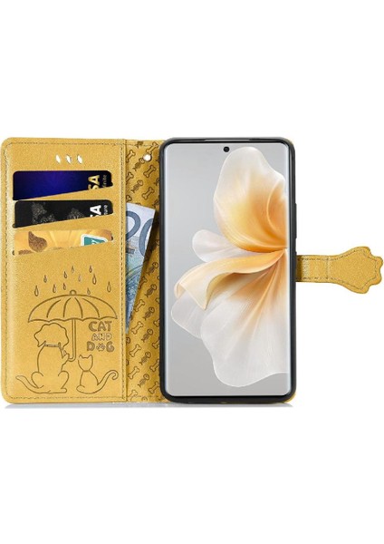 Vıvo V40 Lite Sevimli Kedi Kabartmalı Premium Pu Deri Flip Darbeye Dayanıklı Cüzdan Manyetik Kılıf Kapağı Kart Yuvaları ile (Yurt Dışından) fırsatları
