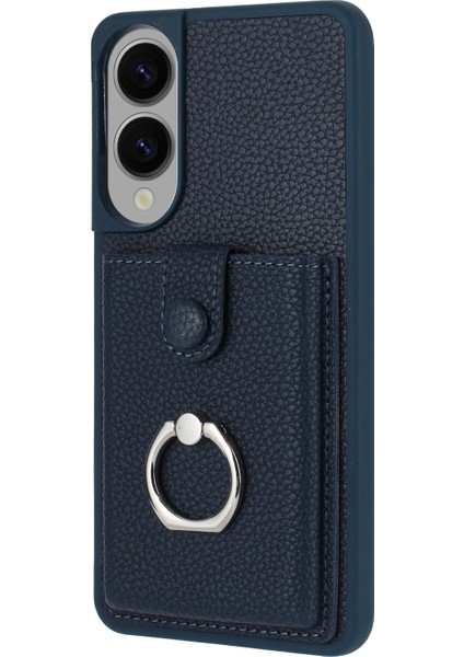 Samsung Galaxy S25 Edge Kart Yuvaları Deri Arka Kapak Halkalı Ayaklıklı (Yurt Dışından) fiyatları