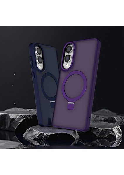 Samsung Galaxy S25 Edge Anti-Düşme Tpu + Pc Kickstand Telefon Kılıfı Magsafe ile Uyumlu (Yurt Dışından)