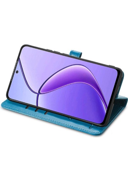 Realme 13 Sevimli Kedi Kabartmalı Premium Pu Deri Flip Darbeye Dayanıklı Cüzdan Manyetik Kılıf Kapağı Kart Yuvaları ile (Yurt Dışından)