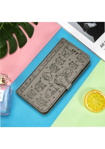 Samsung Galaxy A32 5g Sevimli Kedi Kabartmalı Premium Pu Deri Flip Darbeye Dayanıklı Cüzdan Manyetik Kılıf Kapağı Kart Yuvaları ile (Yurt Dışından)