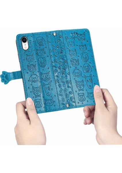iPhone Xr Sevimli Kedi Kabartmalı Premium Pu Deri Flip Darbeye Dayanıklı Cüzdan Manyetik Kılıf Kapağı Kart Yuvaları ile (Yurt Dışından) indirimleri