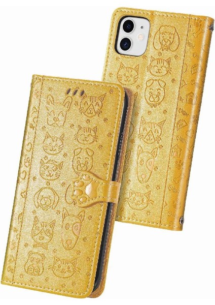 iPhone 11 Sevimli Kedi Kabartmalı Premium Pu Deri Flip Darbeye Dayanıklı Cüzdan Manyetik Kılıf Kapağı Kart Yuvaları ile (Yurt Dışından) modelleri