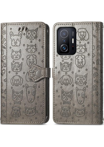 Xiaomi 11T/11T Pro Sevimli Kedi Kabartmalı Premium Pu Deri Flip Darbeye Dayanıklı Cüzdan Manyetik Kılıf Kapağı Kart Yuvaları ile (Yurt Dışından) fırsatları