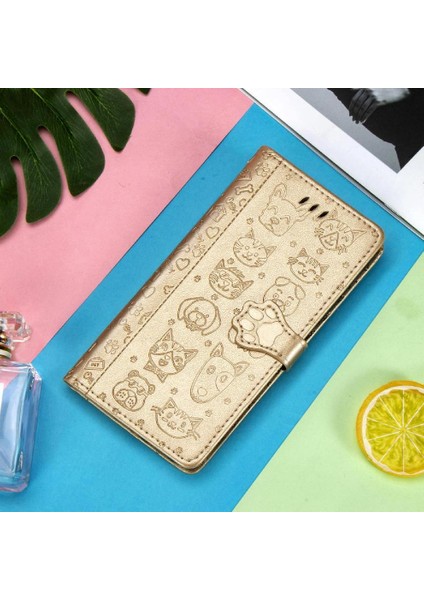 Samsung Galaxy A32 5g Sevimli Kedi Kabartmalı Premium Pu Deri Flip Darbeye Dayanıklı Cüzdan Manyetik Kılıf Kapağı Kart Yuvaları ile (Yurt Dışından)