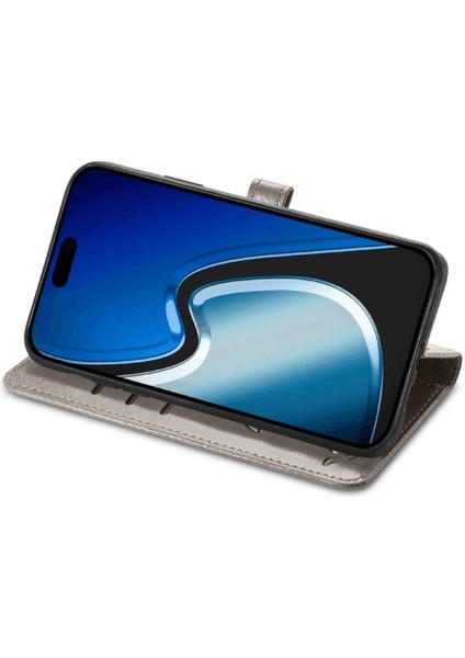 iPhone 15 Sevimli Kedi Kabartmalı Premium Pu Deri Flip Darbeye Dayanıklı Cüzdan Manyetik Kılıf Kapağı Kart Yuvaları ile (Yurt Dışından) fırsatları