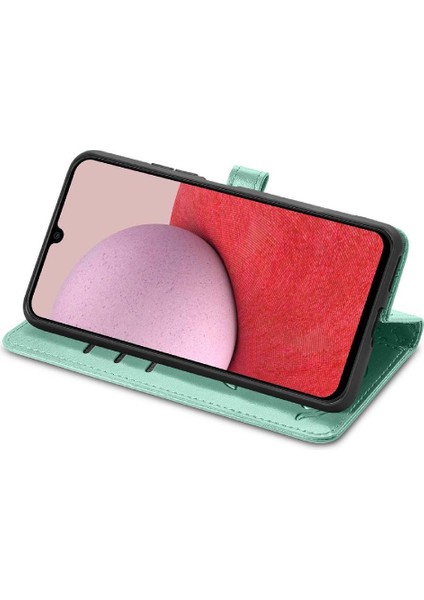 Samsung Galaxy A14 5g Sevimli Kedi Kabartmalı Premium Pu Deri Flip Darbeye Dayanıklı Cüzdan Manyetik Kılıf Kapağı Kart Yuvaları ile (Yurt Dışından)