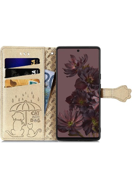 Google Pixel 7 Pro Sevimli Kedi Kabartmalı Premium Pu Deri Flip Darbeye Dayanıklı Cüzdan Manyetik Kılıf Kapağı Kart Yuvaları ile (Yurt Dışından) fırsatları