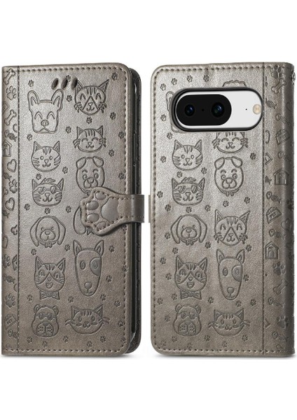 Google Pixel 8 Sevimli Kedi Kabartmalı Premium Pu Deri Flip Darbeye Dayanıklı Cüzdan Manyetik Kılıf Kapağı Kart Yuvaları ile (Yurt Dışından) fırsatları