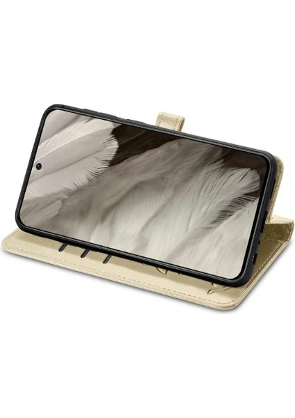 Google Pixel 8 Sevimli Kedi Kabartmalı Premium Pu Deri Flip Darbeye Dayanıklı Cüzdan Manyetik Kılıf Kapağı Kart Yuvaları ile (Yurt Dışından) fırsatları