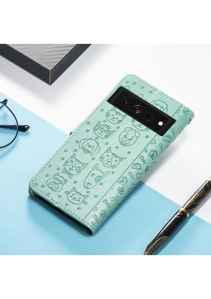 Google Pixel 7 Pro Sevimli Kedi Kabartmalı Premium Pu Deri Flip Darbeye Dayanıklı Cüzdan Manyetik Kılıf Kapağı Kart Yuvaları ile (Yurt Dışından) fırsatları
