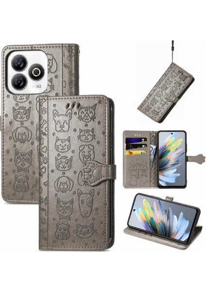 Zte Blade A75 4g Sevimli Kedi Kabartmalı Premium Pu Deri Flip Darbeye Dayanıklı Cüzdan Manyetik Kılıf Kapağı Kart Yuvaları ile (Yurt Dışından) modelleri