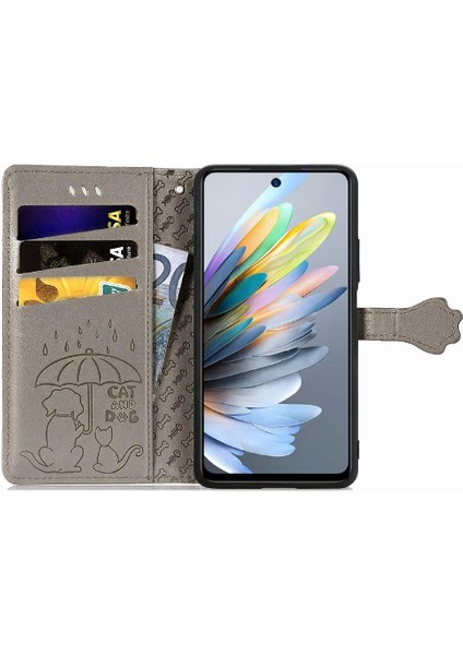 Zte Blade A75 4g Sevimli Kedi Kabartmalı Premium Pu Deri Flip Darbeye Dayanıklı Cüzdan Manyetik Kılıf Kapağı Kart Yuvaları ile (Yurt Dışından) indirimleri