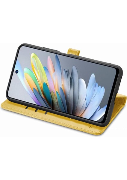 Zte Blade A75 4g Sevimli Kedi Kabartmalı Premium Pu Deri Flip Darbeye Dayanıklı Cüzdan Manyetik Kılıf Kapağı Kart Yuvaları ile (Yurt Dışından) modelleri