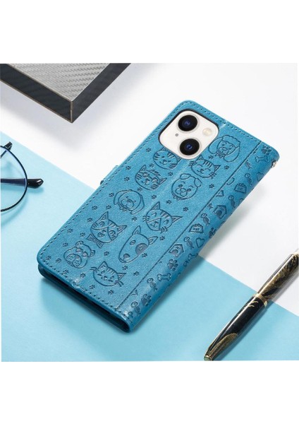 iPhone 14 Sevimli Kedi Kabartmalı Premium Pu Deri Flip Darbeye Dayanıklı Cüzdan Manyetik Kılıf Kapağı Kart Yuvaları ile (Yurt Dışından) fırsatları