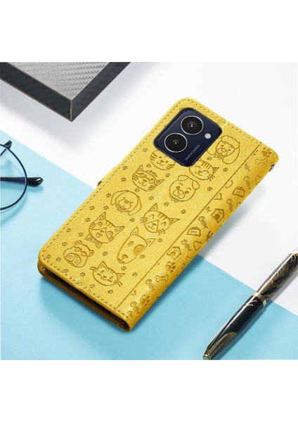 Hmd Pulse Pro Sevimli Kedi Kabartmalı Premium Pu Deri Flip Darbeye Dayanıklı Cüzdan Manyetik Kılıf Kapağı Kart Yuvaları ile (Yurt Dışından)