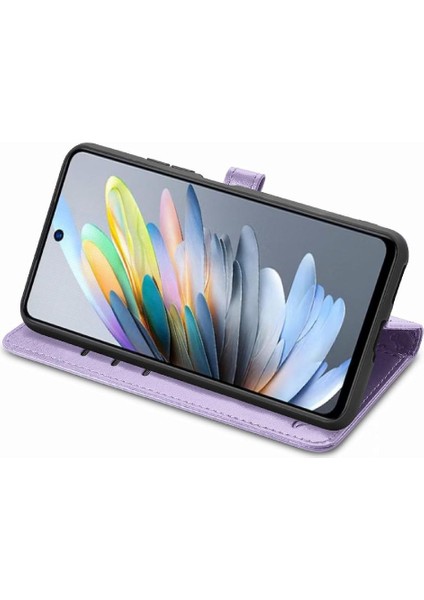Zte Blade A75 4g Sevimli Kedi Kabartmalı Premium Pu Deri Flip Darbeye Dayanıklı Cüzdan Manyetik Kılıf Kapağı Kart Yuvaları ile (Yurt Dışından) indirimleri