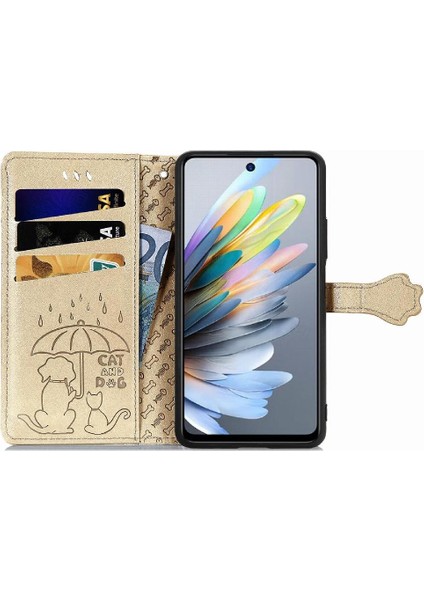 Zte Blade A75 4g Sevimli Kedi Kabartmalı Premium Pu Deri Flip Darbeye Dayanıklı Cüzdan Manyetik Kılıf Kapağı Kart Yuvaları ile (Yurt Dışından) modelleri
