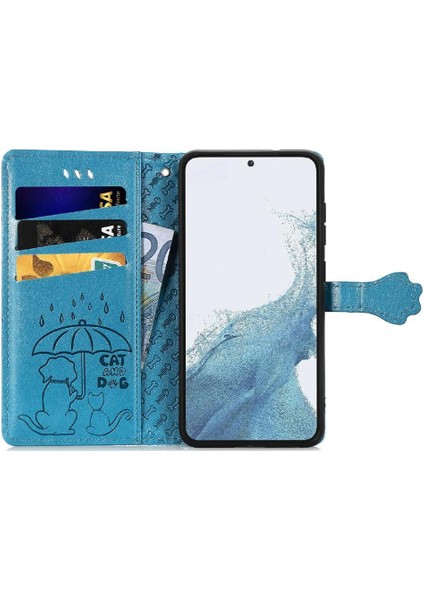 Samsung Galaxy S23 Sevimli Kedi Kabartmalı Premium Pu Deri Flip Darbeye Dayanıklı Cüzdan Manyetik Kılıf Kapağı Kart Yuvaları ile (Yurt Dışından) fırsatları