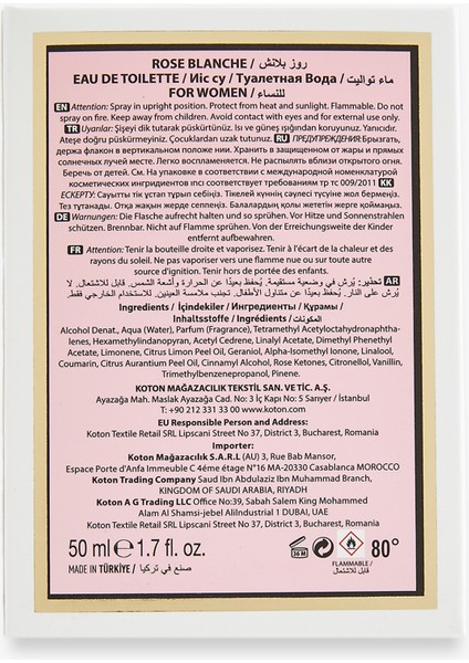 Parfüm Rose Blanche 50 ml