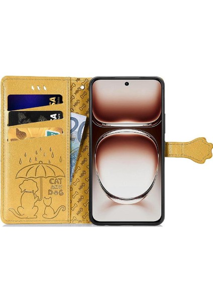 Oppo A40 4g Sevimli Kedi Kabartmalı Premium Pu Deri Flip Darbeye Dayanıklı Cüzdan Manyetik Kılıf Kapağı Kart Yuvaları ile (Yurt Dışından) fiyatları